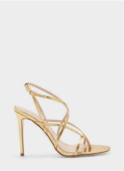 Buy Criss Cross Multi Strap Heeled Sandal in Saudi Arabia