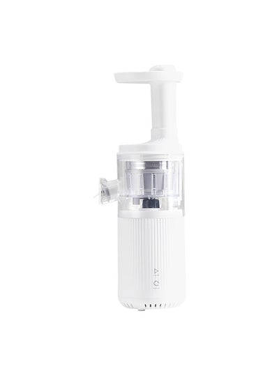 Buy Slow Masticating Juicer Cold Press Juicer Compact Juicing Machine Easy-to-Clean Juice Extractor with Juice&Pulp Cup, White in Saudi Arabia