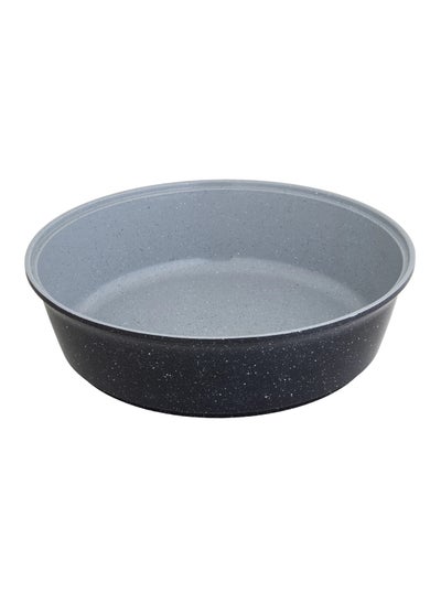 Buy Lahoya Round Granite Oven Tray 28 cm Gray With Black Color in Saudi Arabia