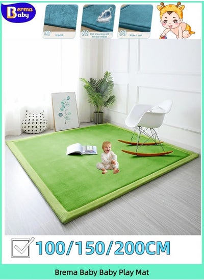 اشتري Baby Play Mat Coral Velvet Nursery Rug Extra Thick Kids Crawling Foam Floor for Babies, Kids  Thick Playmat for Babies, Toddlers - Crawling Mat في السعودية