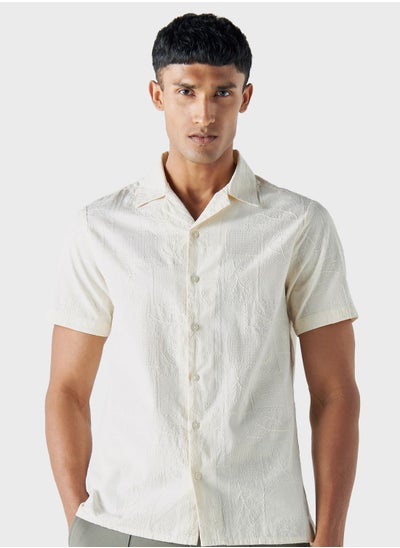 Buy Embroidered Regular Fit Shirt in Saudi Arabia