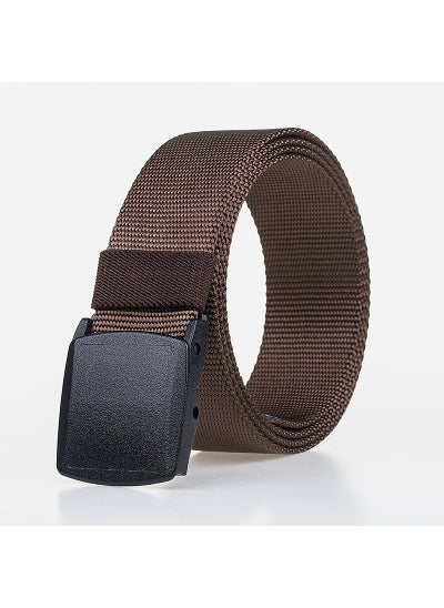 Buy YKK Nylon Belt No-Metal Unisex TacticalCoffee Coffee in UAE