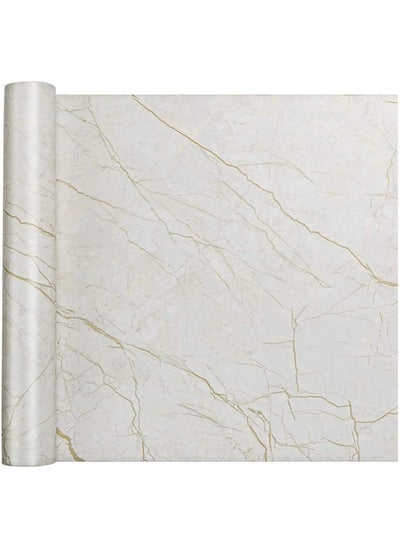 Buy Marble Paper Golden Brown Wallpaper, Self Adhesive Paper, Waterproof Removable Peel And Stick, For Furniture Cover Surface,Countertop,Kitchen,Shelf Liner (17.5 X 78.7 Inches) in UAE