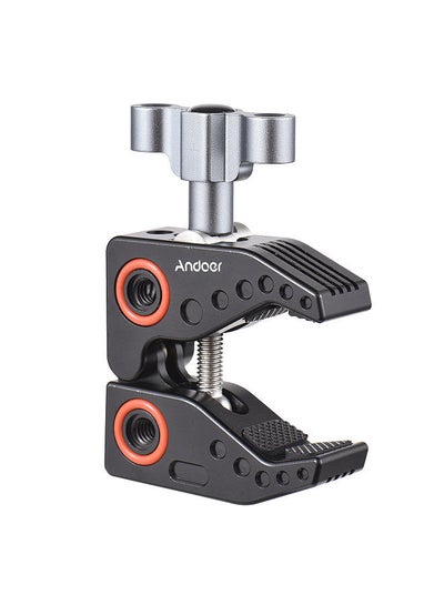 Buy Andoer Super Clamp for Monitor LED Lights Flash Microphone Aluminum Alloy C Clamp Camera Clamp with 1/4 Inch & 3/8 Inch Screws Photography Accessories 3kg Load Capacity in UAE