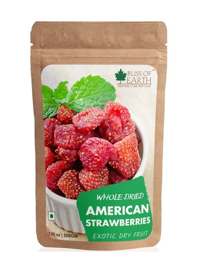 Buy Bliss of Earth 200gm Whole Dried American Strawberries in UAE