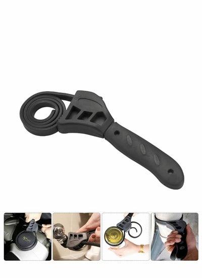 اشتري Rubber Strap Wrench, 50cm Adjustable Plumbing Wrench for Mechanics, Plumbers في الامارات