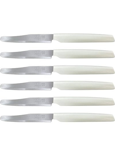 Buy KITCHEN KNIVES SET6PCS WHITE HANDLE in Egypt