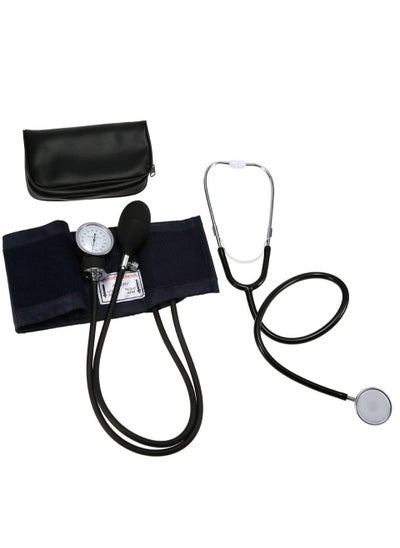 Buy Aneroid Sphygmomanometer with Stethoscope Kit, Professional Manual Blood Pressure Monitor and Universal Adult Sized BP Cuff (10"-16“), Case Included in Saudi Arabia