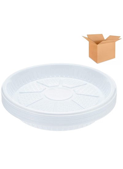 Buy 500pack 9 Inch Disposable Plastic Plates for Tableware Birthday Parties Office Home Events Camping 22Cm in UAE