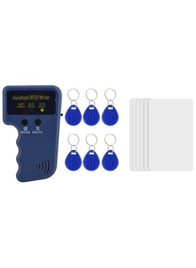 Buy Portable Handheld ID Card Reader Writer Card Copier with 6 and 6 Cards Support 125Khz EM4100/ EM410X, Suitable for Access Control System in UAE