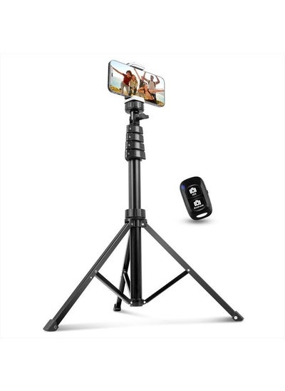 Buy 62" Phone Tripod Accessory Kits, Camera & Cell Phone Tripod Stand with Wireless Remote and Universal Tripod Head Mount, Perfect for Selfies/Video Recording/Vlogging/Live Streaming in UAE