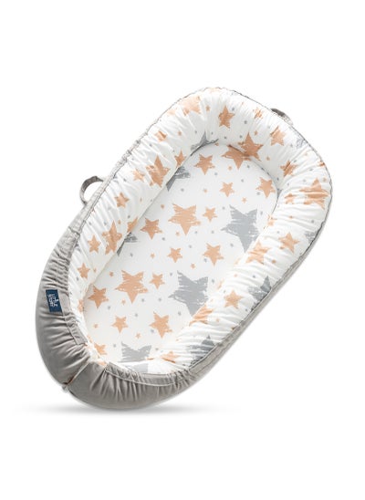 Buy Soft Breathable Fiberfill Newborn Lounger Bed - Galaxy Grey in UAE