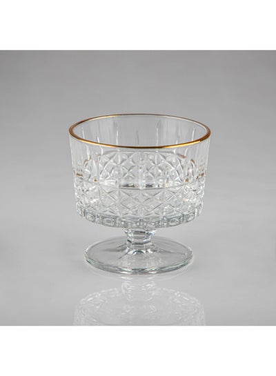 Buy Soleter 6 Pieces Sundae Bowl Glass Set 67.5Mm 9Oz With Gold Rim On Top in Saudi Arabia