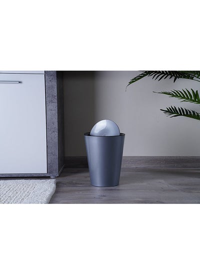 اشتري Essential Waste Bin W/lid 8.5l - Silver في الامارات