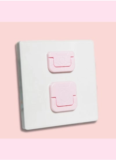 Buy Ten Children's Electric Shock Resistant Socket Pull Ring Protective Covers Pink in Saudi Arabia