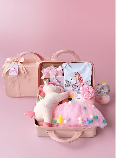 اشتري Adorable Unicorn Themed Newborn Baby Giftset for Girls في الامارات