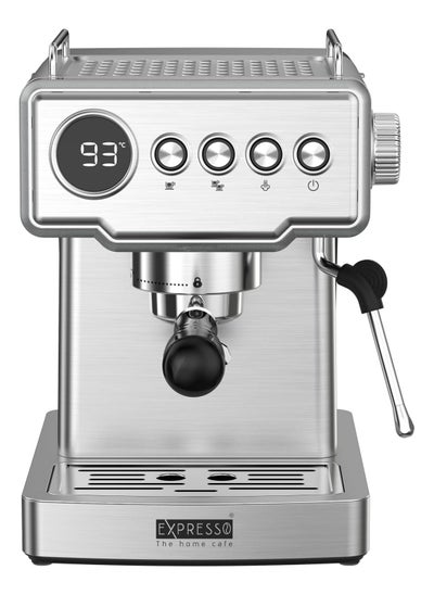 Buy EXPRESSO Aroma Espresso Coffee Machine EM3212-20 Bar, Display Screen, Steam Switch & Knob, 1.8L Water Tank, German Quality, 220-240V, Silver Metallic Finish in UAE