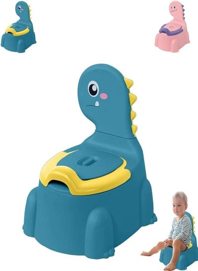 Buy Oasisgalore Blue Baby Dinosaur Potty Training Seat Toilet with Anti-Slip Rubber Mat Toddlers Toilet Chair with Backrest Comfortable Safe Easy Clean for Boys Girls in Saudi Arabia