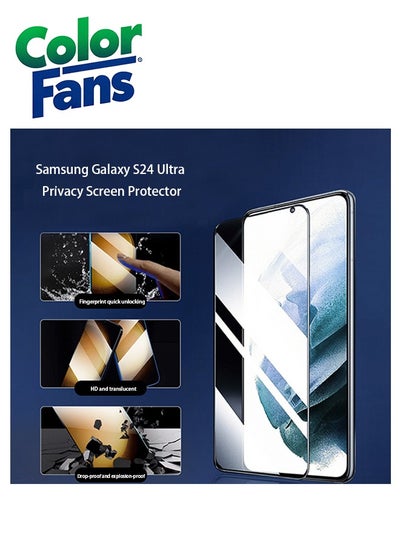 Buy Samsung Galaxy S24 Ultra Privacy Screen Protector (2024 Dust-Free Install), Full Coverage Anti Spy Private Tempered Glass Film, Bubble Free in UAE