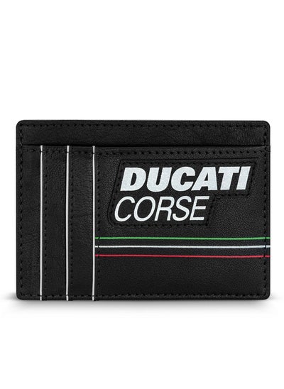 Buy Ducati Corse Stile Black Genuine Leather Card Holder For Men - DTLGD2200601 in Saudi Arabia