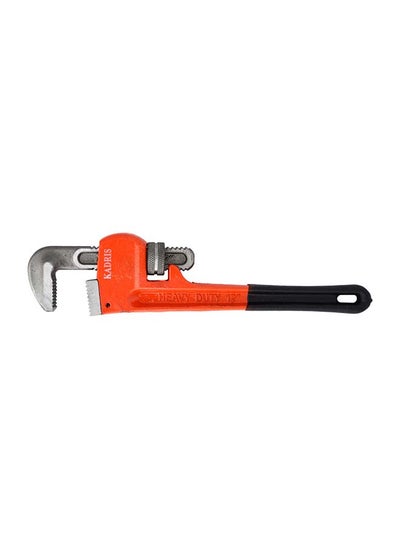 Buy Heavy-Duty Straight Pipe Wrench, 12 inch Plumbing Color Orange Black, 304 (12 inch) in UAE