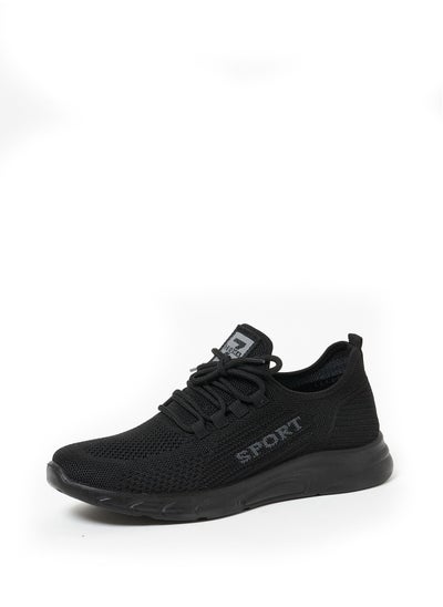 Buy Cobblerz Men's Lace-up Low Top Sneakers BLACK in Saudi Arabia