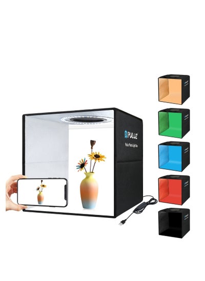 Buy Folding Portable Ring Light Photo Studio Shooting Tent Box Kit with 6 Backdrops in UAE