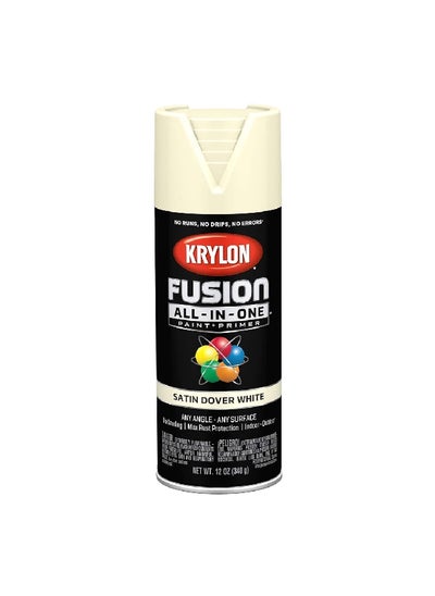 Buy Fusion All-In-One Spray Paint and Primer Satin Dover White 12oz K02737007 in Saudi Arabia