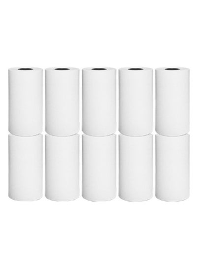 Buy 10 Rolls Of Printable Thermal Paper 57x25 mm in UAE