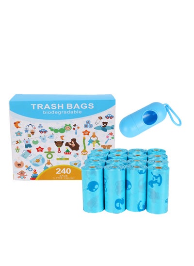 Buy 240pcs Disposable Diaper Bag Refills with Dispenser, Unscented Diaper Bags Disposable, Biodegradable Diaper Trash Bags for Baby Nappy Sacks, Convenient and Quick Diaper Bag Essential for Travel in Saudi Arabia