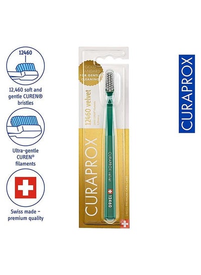 Buy Toothbrush CS 12460 Velvet - Soft Toothbrushes for adults with 12460 CUREN® Bristles - Multicolor (pack of 1) in UAE