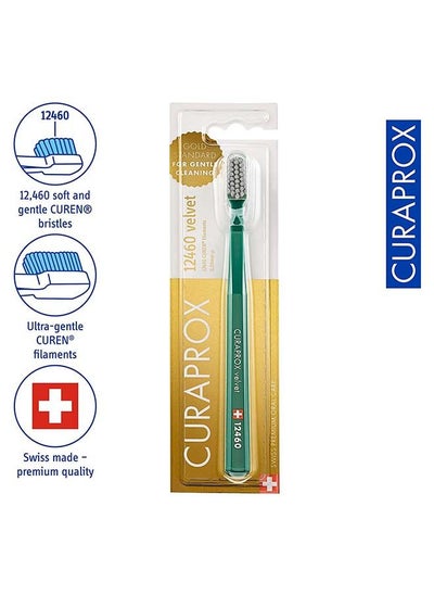 اشتري Toothbrush CS 12460 Velvet - Soft Toothbrushes for adults with 12460 CUREN® Bristles - Curaprox Manual Toothbrush Multicolor في الامارات