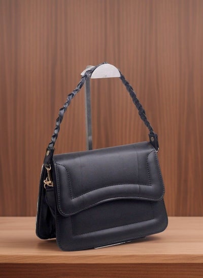 Buy A chic and practical women's bag made of leather, black in Egypt