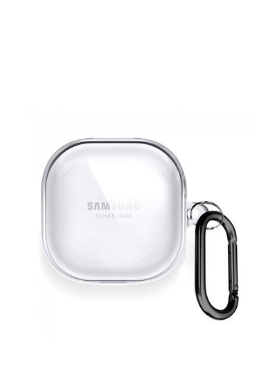 اشتري Protective Tpu Case with Carabiner for Galaxy Buds 2 Buds Pro Buds Live - Clear في الامارات