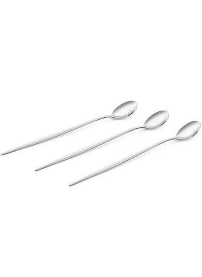 Buy Vexana 3-Piece Cocktail Spoon Set, Silver - 22.5 cm in UAE