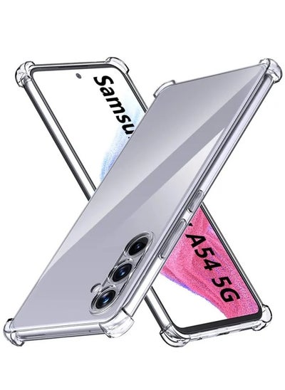 Buy Case Compatible with Samsung Galaxy A54 5G, Cover Silicone Transparent TPU Gorilla Anti-shock Protector Camera Shockproof Corners - Clear in Egypt