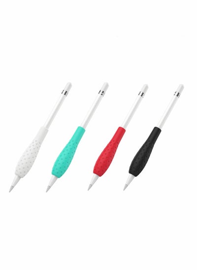 Buy Silicone Soft Anti-Slip Sleeve for Apple Pencil 1st and 2nd Generation, Grip Holder Protector, 4 Pack in Saudi Arabia