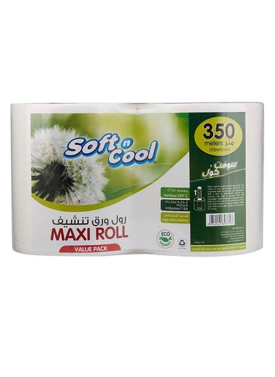 اشتري Soft N Cool Sterilised High Absorbency Eco Friendly Embossed Maxi Roll 2 Rolls x 175meters في الامارات