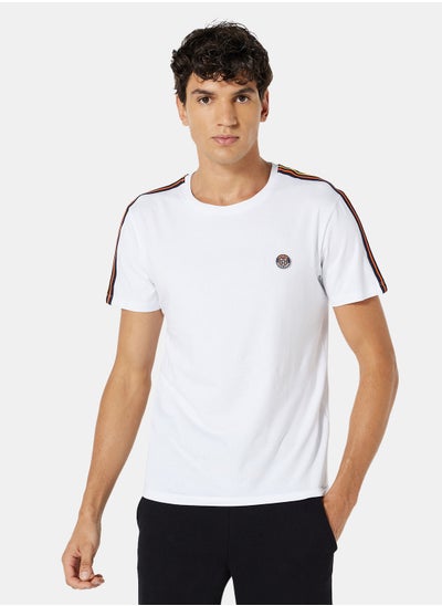 Buy Stripe Panel Regular Fit T-Shirt in Saudi Arabia