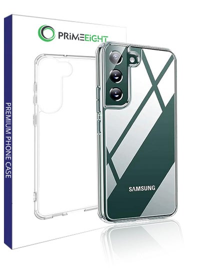 Buy PRIMEEIGHT Transparent Crystal Clear Samsung S21 Case Shockproof Curved Edges case HD Clear Anti Scratch S21 protective case in Saudi Arabia