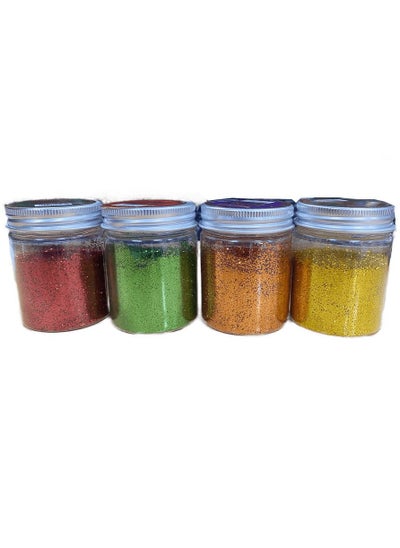 Buy Glitter Powder Multicolour Pack of 4  50grams in UAE