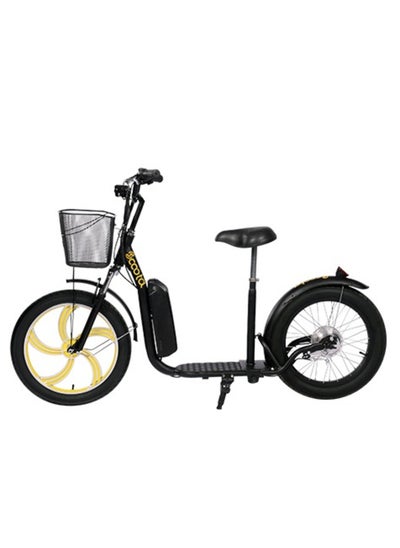 Buy Scoota , High-Speed Electric Scooter ,LED, Speed: 30km/h, Power: 350 W, Jet Black, with basket and seat in Egypt