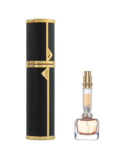 اشتري Perfume Bottles Empty Refill, Perfume Atomizer, Refillable Portable Mini Perfume Atomizer, Perfume Spray bottle Atomizer for Travel, Leaking Proof, Luxury Leather, 5ml (Black) في السعودية