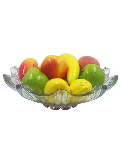 Buy Glass Fruit Bowl 32cm Spiky shape Design Bowls For Home Décor, Great For Dining, Serving Bowls, Salad Bowl Pasta Bowls Candy Bowl Fruit Bowl (Spiky Shaped) in UAE