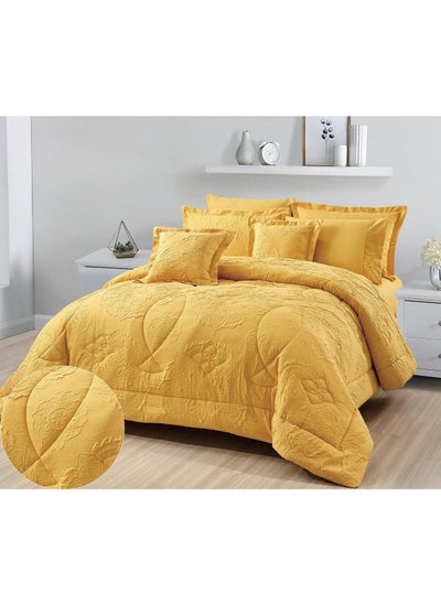 Buy 8-PIECE Double Comforter Set Microfiber King Size 240x260 cm in Saudi Arabia