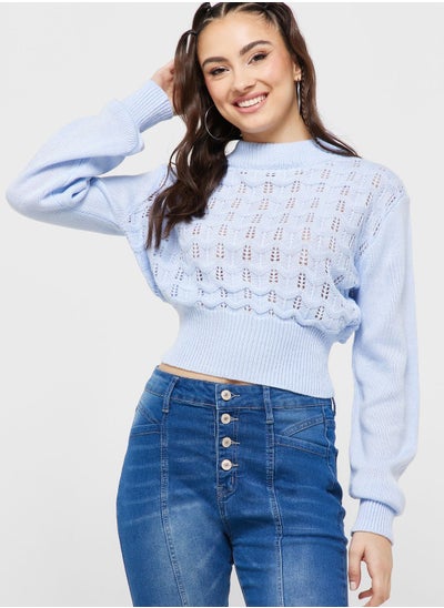 Buy Textured Detail Sweater in UAE