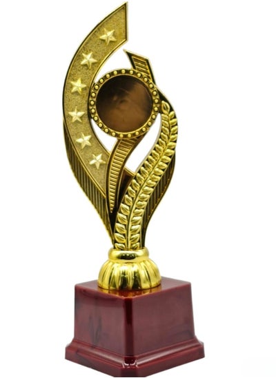 Buy Universal Trophy in Gold with Wooden Base – Premium Award for Excellence in Sports, Academics & Competitions in UAE