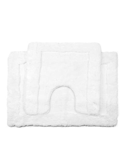 Buy Bath Mat Set Two Pieces White in Saudi Arabia