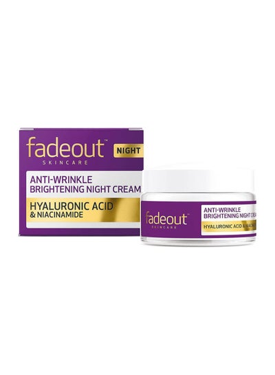 Buy Anti-Wrinkle Brightening Night Cream-Hyaluronic Acid & Niacinamide-Reduce Fine Lines & Wrinkle-Bright & Even Skin Tone For Radiant And Youthful Complexion-Hydrates & Softens Skin-50Ml in UAE