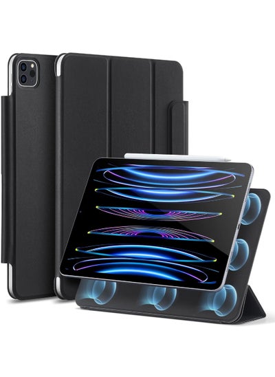 Buy Case For iPad Pro 12.9 Case 12.9 Inch (2022/2021/2020, 6th/5th/4th Generation) Convenient Magnetic Attachment 2-Way Stand Full Pencil 2 Support Rebound Magnetic Case in UAE